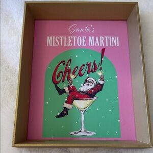 Santa's Mistletoe Martini Wall Art